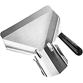 HARSKIYER Stainless Steel French Fry Popcorn Scoop, Quick Fill Tool for Food Bags & Boxes, Multipurpose Scooper for French Fries, Snacks, Ice, Dry Goods (Right Handle)
