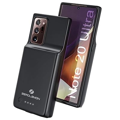 ZEROLEMON Galaxy Note 20 Ultra Battery Case 5000mAh, Fast Charging & Qi Wireless & Android Auto & Samsung Dex Supported, Extended Battery Charger Protective Case for Galaxy Note 20 Ultra 5G - Black