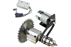 CHANCS 895 Mini Table Saw for Wood Cutting DC 24V 12000RPM PWM Monitor Dimmer Governor with Switch and Knob Output Voltage DC