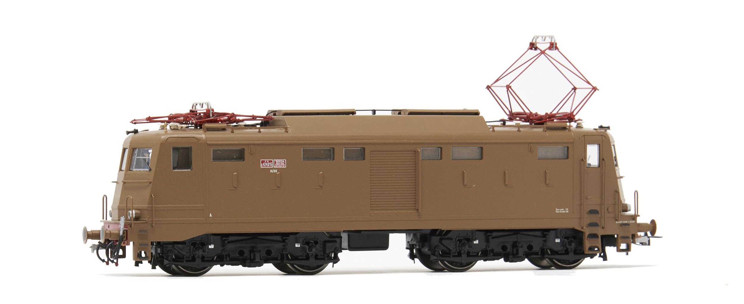 Rivarossi HR2874 FS electric locomotive E 424 isabella period V Loco - Electric, Brown
