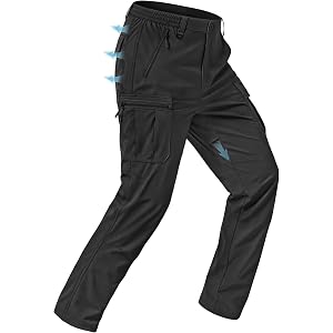 Zoofly Mens Hiking Pants Lightweight Stretch Cargo Pants Nylon Quick Dry Breathable Waterproof for Casual Travel 6 Pockets