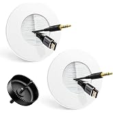 LEENUE in Wall Cable Management Kit for Wall Mounted TV, with Hole Saw | Slim Wall Cable Pass Through, TV Wire Hider Kit, For Network, HDMI, Speaker, Coaxial Cables, White, 2 Pack