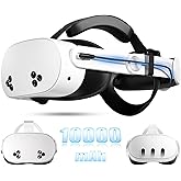 10000mAh Battery Head Strap for Meta Quest 3/3S - Elite Strap with Battery Pack Accessories Fast Charger to Extend Quest 3/3S 2-4H Playtime - VR Stocking Stuffers for Men - Mens Stocking Stuffers