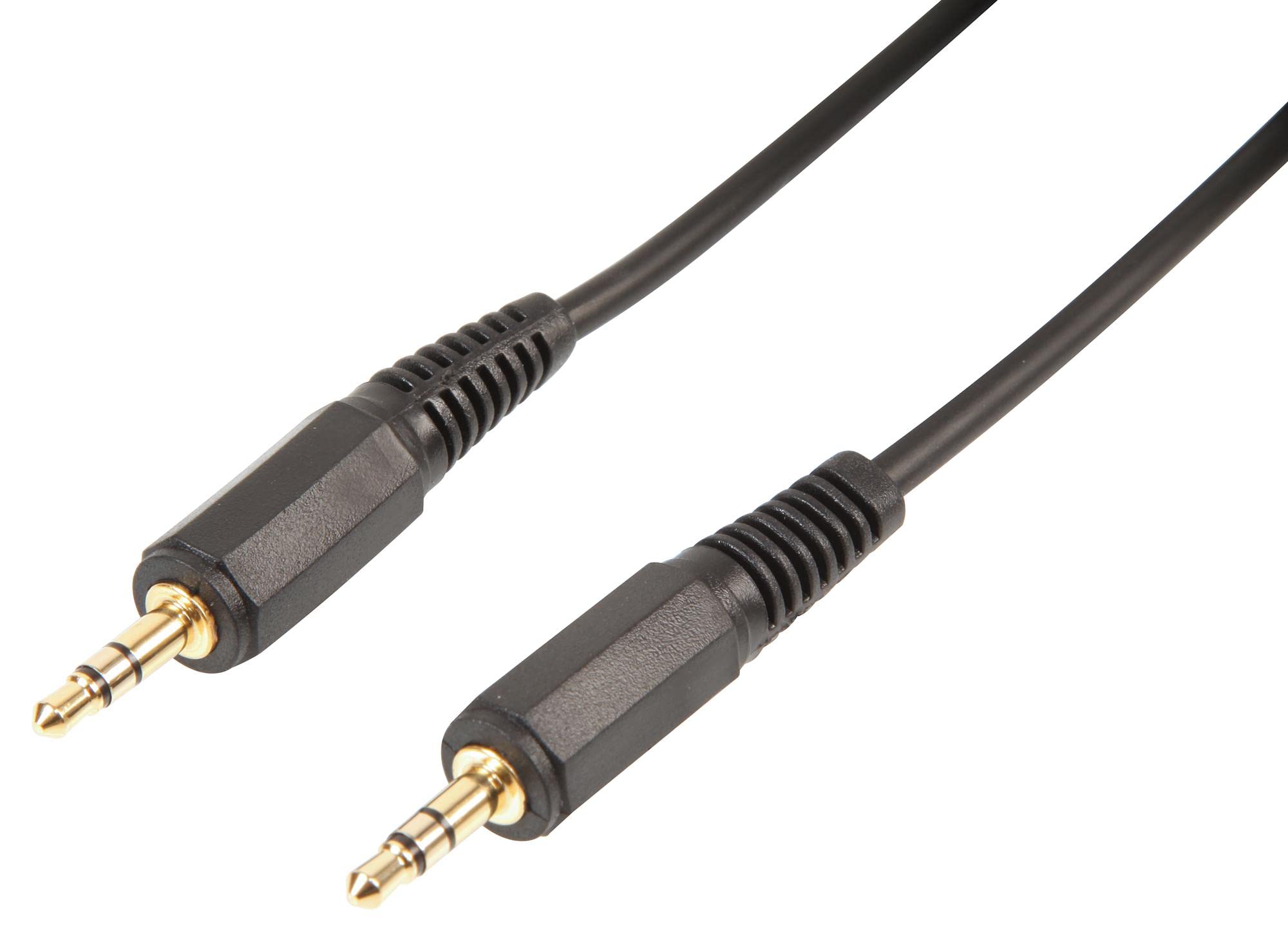 Pro Signal PSG00060 3.5mm Stereo Jack Plug to Plug Lead, 5m, Black