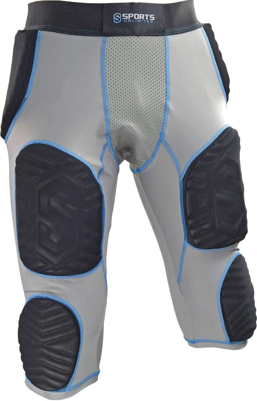 Sports Unlimited Adult 7 Pad Integrated Football Girdle - Hard Thigh Pads : Sports & Outdoors