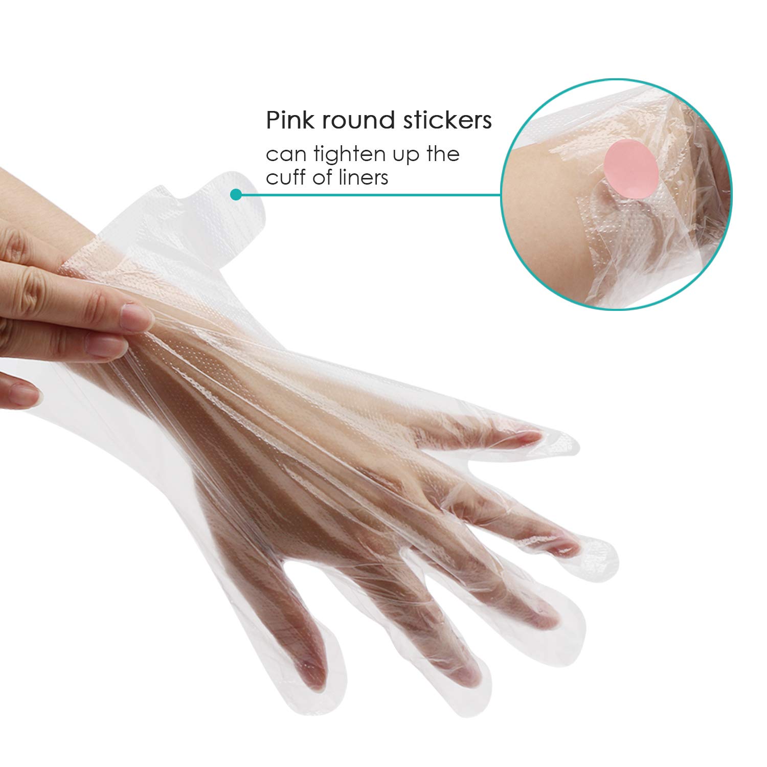 200pcs Paraffin Bath Liners for Hand, Segbeauty Pro Cozies Plastic Bags with 200 Stickers, Therabath Glove Mitt Liner Covers for Wax Therapy Treatment w/o Wax Messes, Great for Paraffin Wax Machine : Beauty
