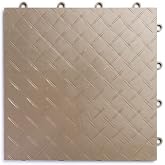 SnapLock RaceDeck Diamond 12"x12" Interlocking Garage Tiles, 12pk, Beige | 12 sq. ft. coverage, 80,000-lb. rolling load capacity, Diamond traction surface, PowerLock installation, Made in USA