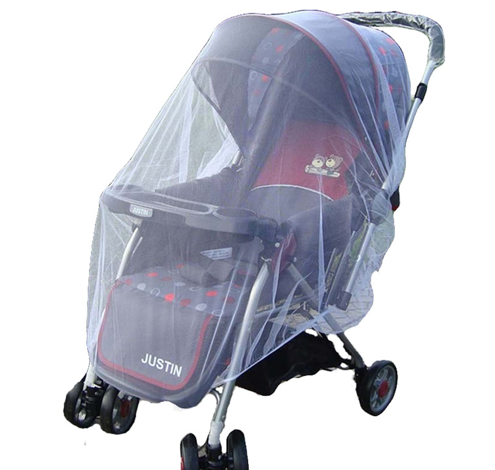 XGOPTS Universal Baby Pushchair Mosquito Net Full Cover Encrypted Stroller Mosquito Net Insect Net Infants Pram Insect Mosquito Net for Pushchairs Pram Buggy Carrycot Crib（Diameter 59.05inch）