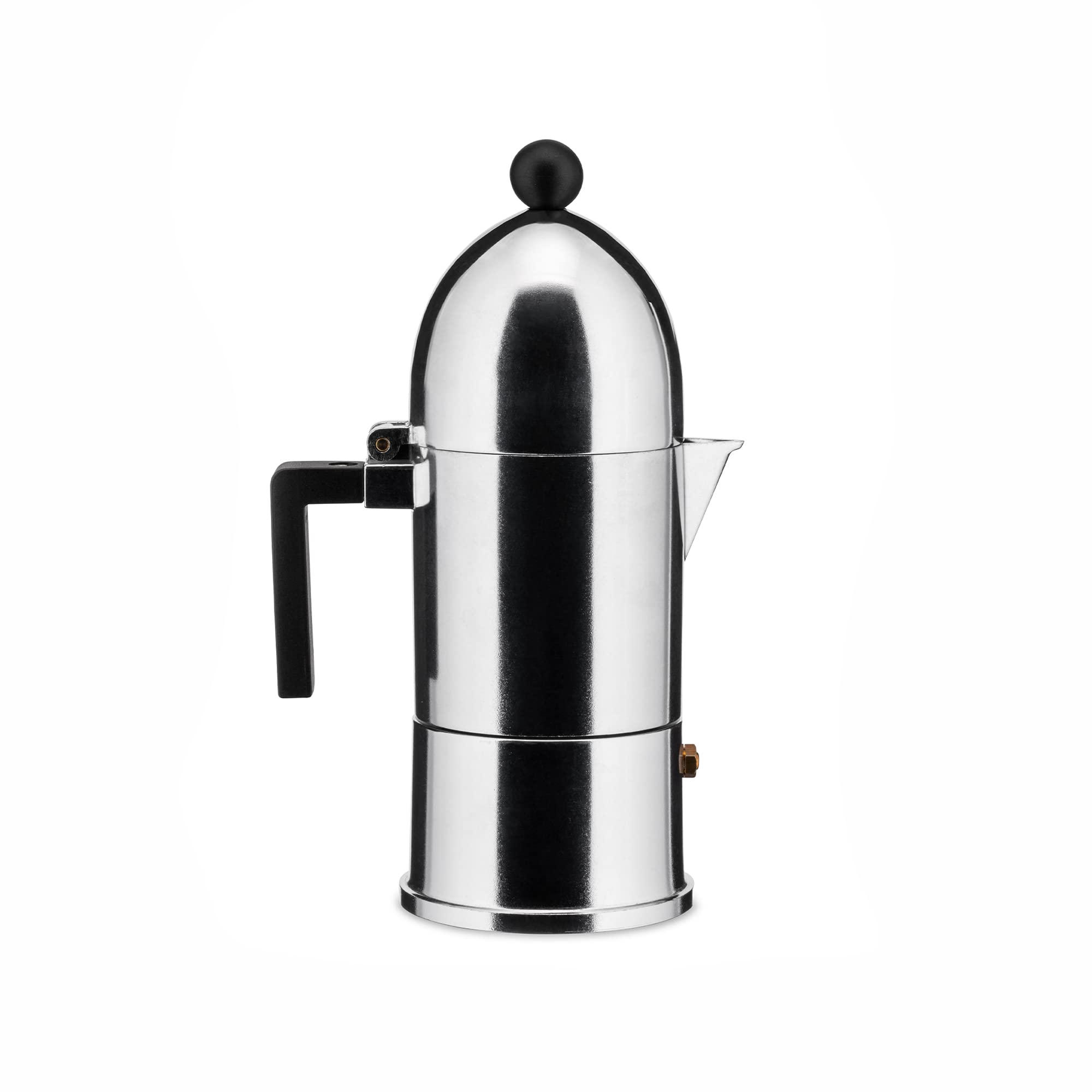 Alessi La Cupola Espresso Coffee Maker, 3 Cups, Black, (A9095/3 B)