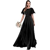 Mollyevers Modest Chiffon Bridesmaid Dresses for Women with Sleeves Long Formal Evening Gowns