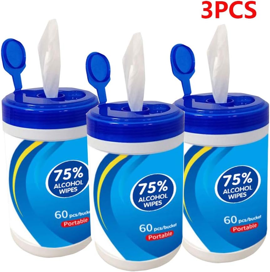 2 bottles，60 Sheets/bottle，Portable Cleaning Wipes