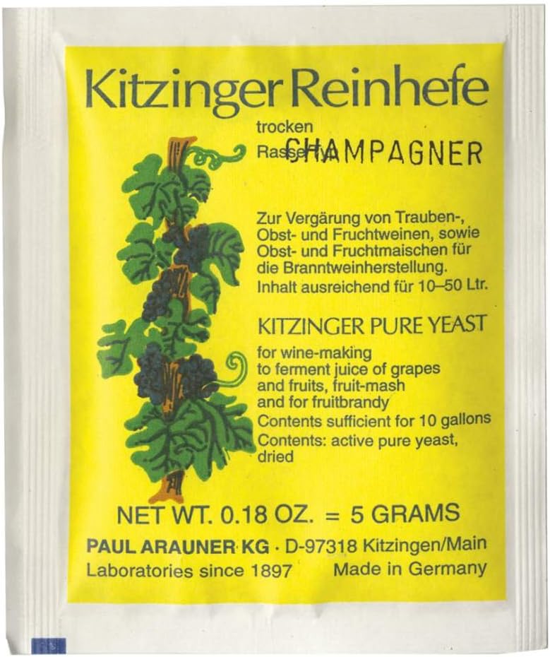 Champagne Yeast Kitzinger 50L Active Dried Wine Yeast for Champagne