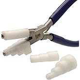 The Beadsmith Stepped Pliers with Interchangeable Nylon Jaws – 6.5 Inches (165mm) – Comfort Grip Handle with Double Leaf Springs – Jewelry Making Tool for Bending & Shaping Wire