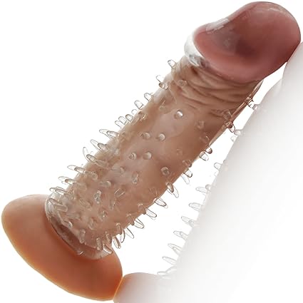 Sensual69 - Penishülle, Penisverlängerung, Stimulator, Kristall, Massageöl, Real Spielzeug, Gummi, Gumipenis, Realistic, Frau