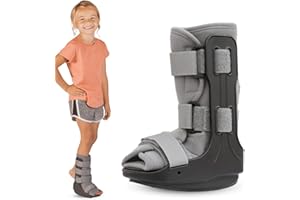 BraceAbility Pediatric Walking Boot - Children's Medical Walker Orthopedic CAM Support Shoe for Youth Ankle Break Injury, Kid's Stress Metatarsal Bone Fracture, Broken Foot or Toe Recovery Cast (M)