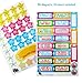 EduKid Toys Chore Reward Chart for Kids - Easy Effective Way to Motivate Good Behavior and Teach Responsibility. Magnetic Star Chart with Hanging String and Magnetic Backing 12