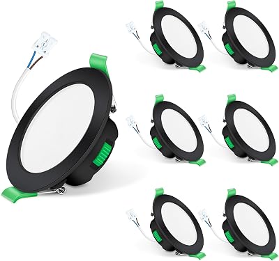 ALUSSO 6 pack 7W LED Downlights 3000K 4000K 6500K Dimmable IP65
