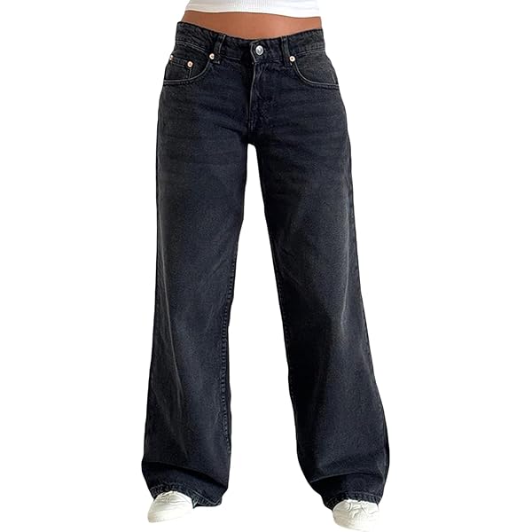 John Galliano Chic Flared Mid Waist Black Women's Denim at Amazon