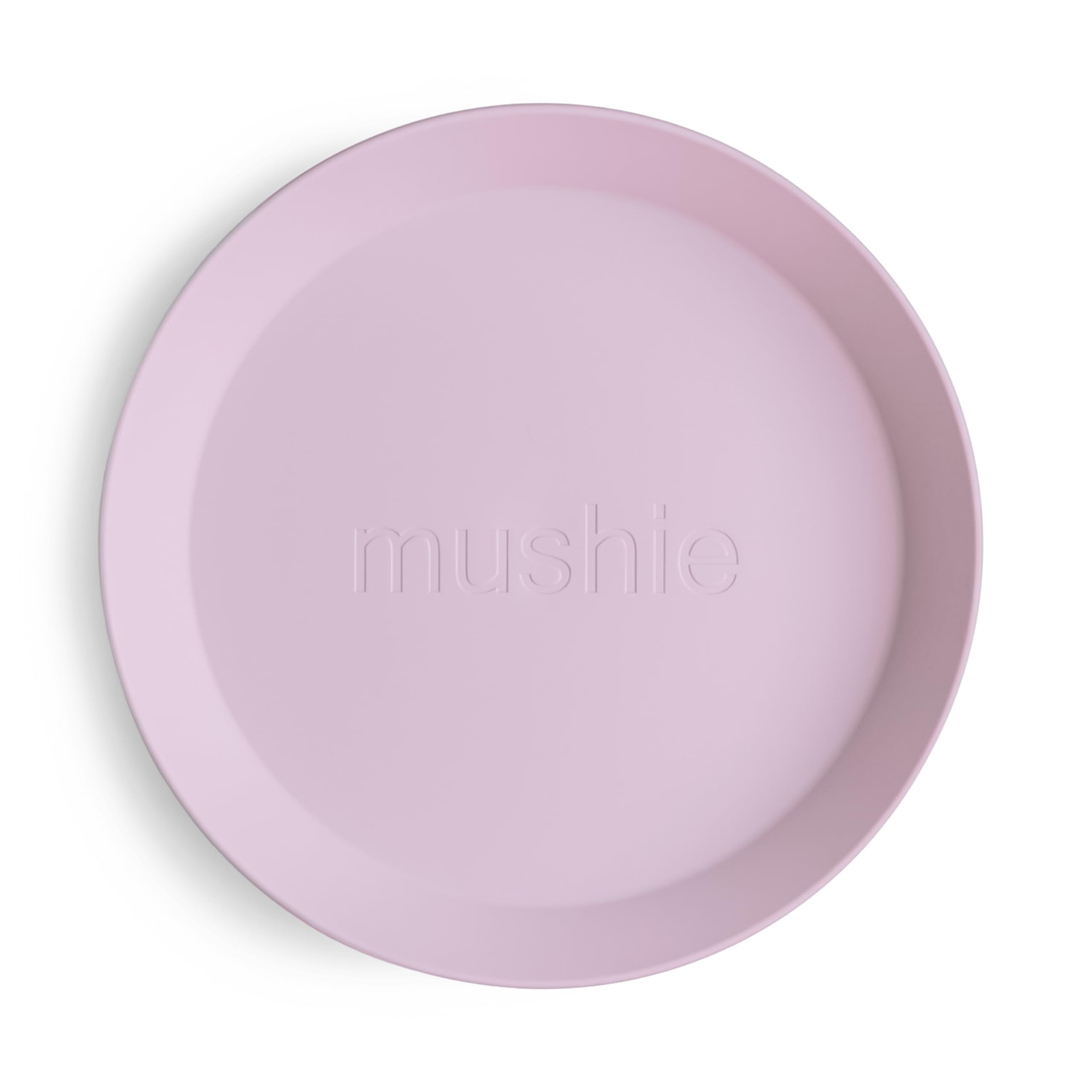 Mushie Dinnerware Plates for Kids | Tableware Set of 2 | Reusable BPA Free | Dishwasher & Microwave Safe | Made in Denmark | Round (Soft Lilac)