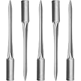ECOOPTS 5 Pack Aluminum Fence Post Anchor Ground Spike, 1-5/16" Inner Diameter Round Pole Sleeves for Backyards Gardens Yards Porches Grass Clay Dirt