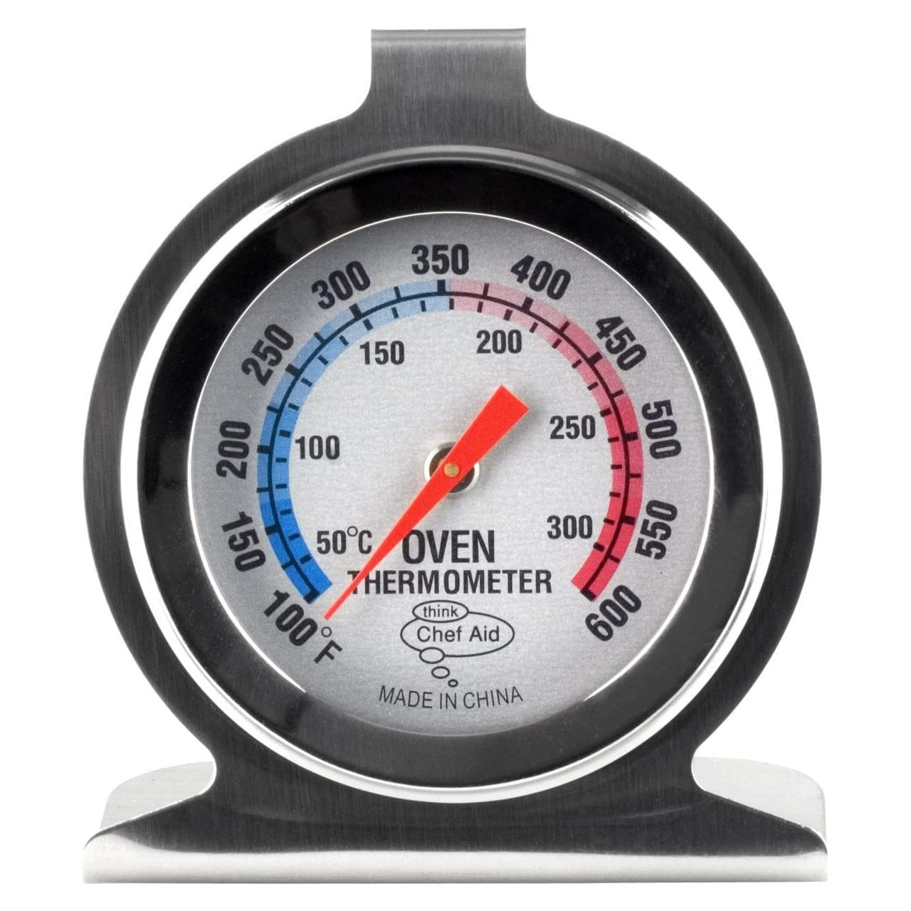 PRICE BEATER Stainless Steel Oven Thermometer With Temperature Gauge - Hang or Stand in Oven, Clear Dial for Cooking, Kitchen Essentials