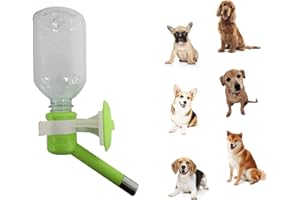 Choco Nose Patented No-Drip Dog Water Bottle/Feeder for Dogs/Cats and Other Small-Medium Sized Animals - for Cages, Crates or Wall Mount. 11.2 Oz. Mess Free Leak-Proof Nozzle 16mm, Apple Green (H590)