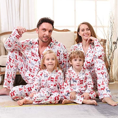 Bebe Garcon 0 24m Vetements De Nuit Et Peignoirs Zoerea Ensemble Pyjama Famille De Noel Vetement De Nuit Barboteuse Pyjamas A Deux Pieces Set T Shirt A Manches Longues Et Pantalon Pour Mere Pere