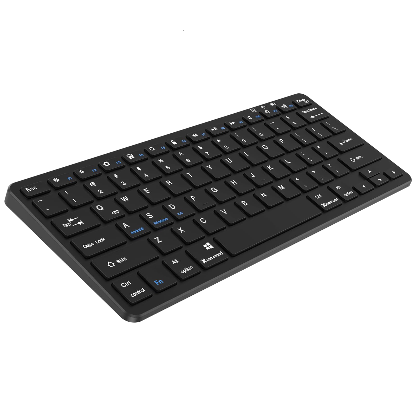 aMZCaSE Bluetooth Keyboard for iPad, Compatible With 10.2''/9.7'', Pro 11''/12.9'', Air/Mini/iPhone, Wireless for Windows, iOS, Android, Black