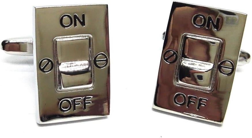 Holmes of London Novelty Electrician On and Off Light Switch Cufflinks Mens Shirt Box