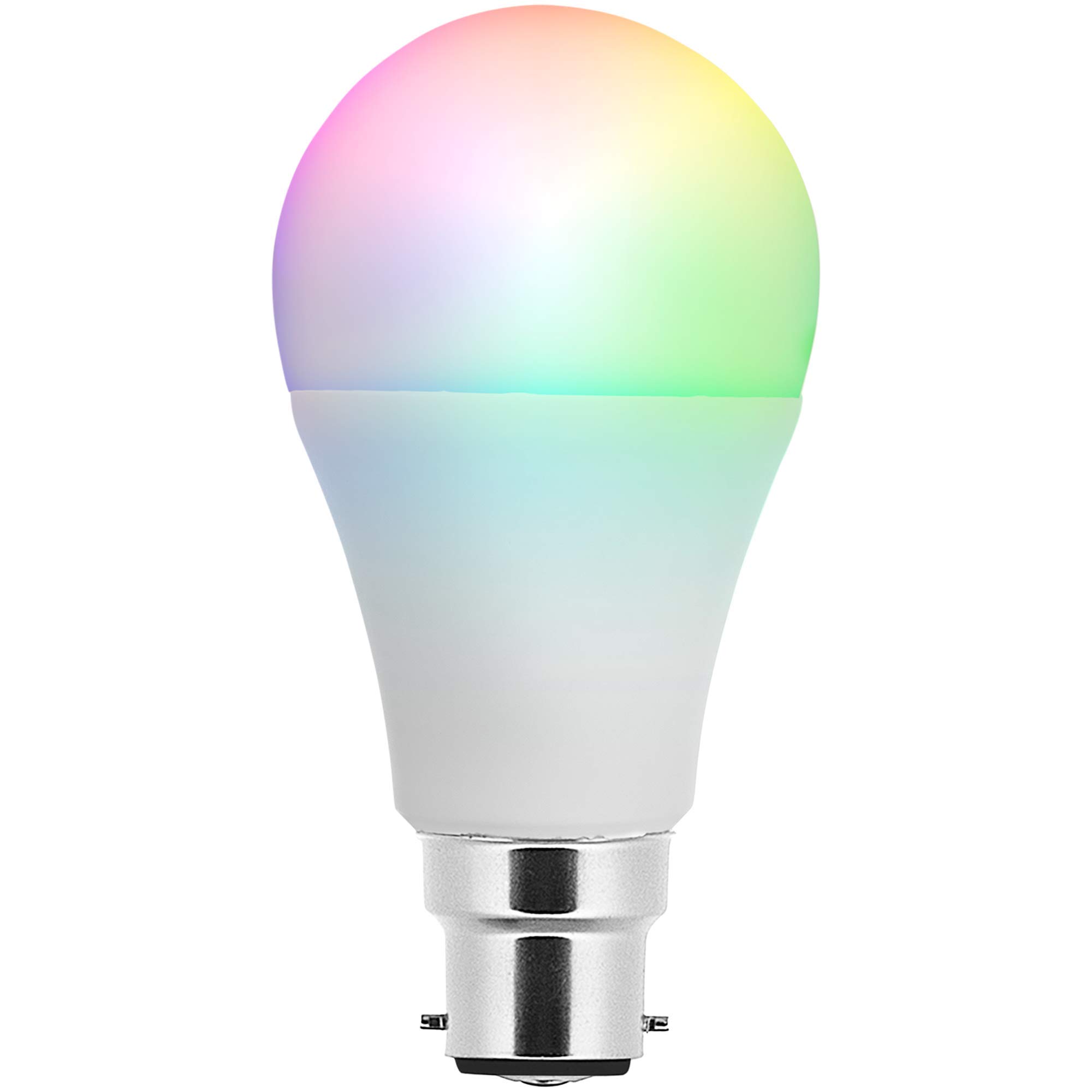 Smartwares Smarthome Pro Smart Bulb – B22-7W - 555 Lumen – Adjustable Coloured Light - 2 pk - Works with Amazon Alexa and Google Assistant