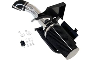LLANNDER 4" Cold Air Intake System + Heat Shield For 99-06 GMC/Chevy V8 4.8L/5.3L/6.0L / Silverado 1500/2500/3500 (Black)