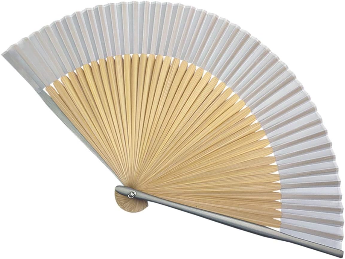 LYQZ Silk Folded Hand Fan, Bamboo Handheld Folding Hand