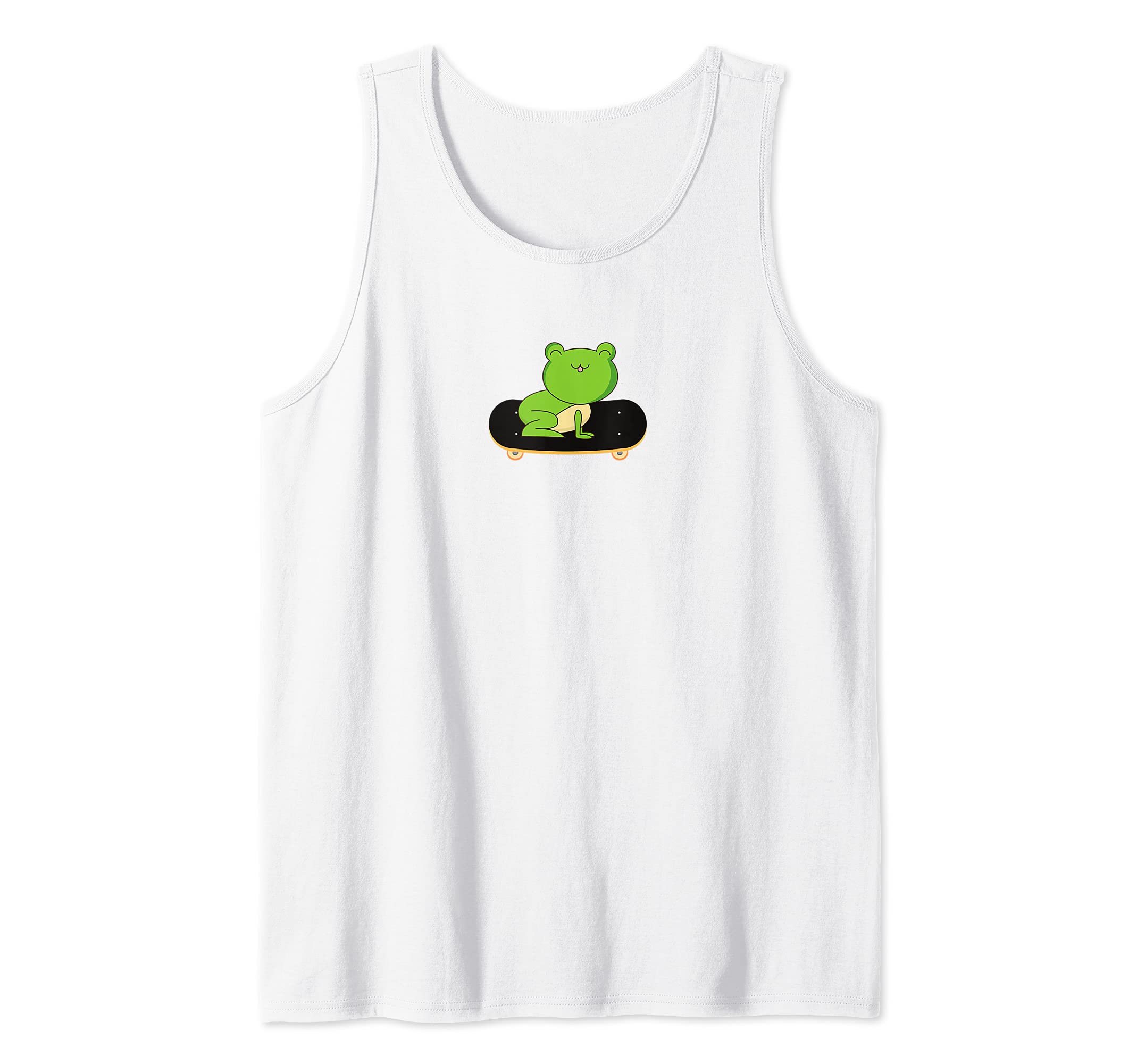 Cute frog on skateboard - Cottagecore aesthetic Tank Top