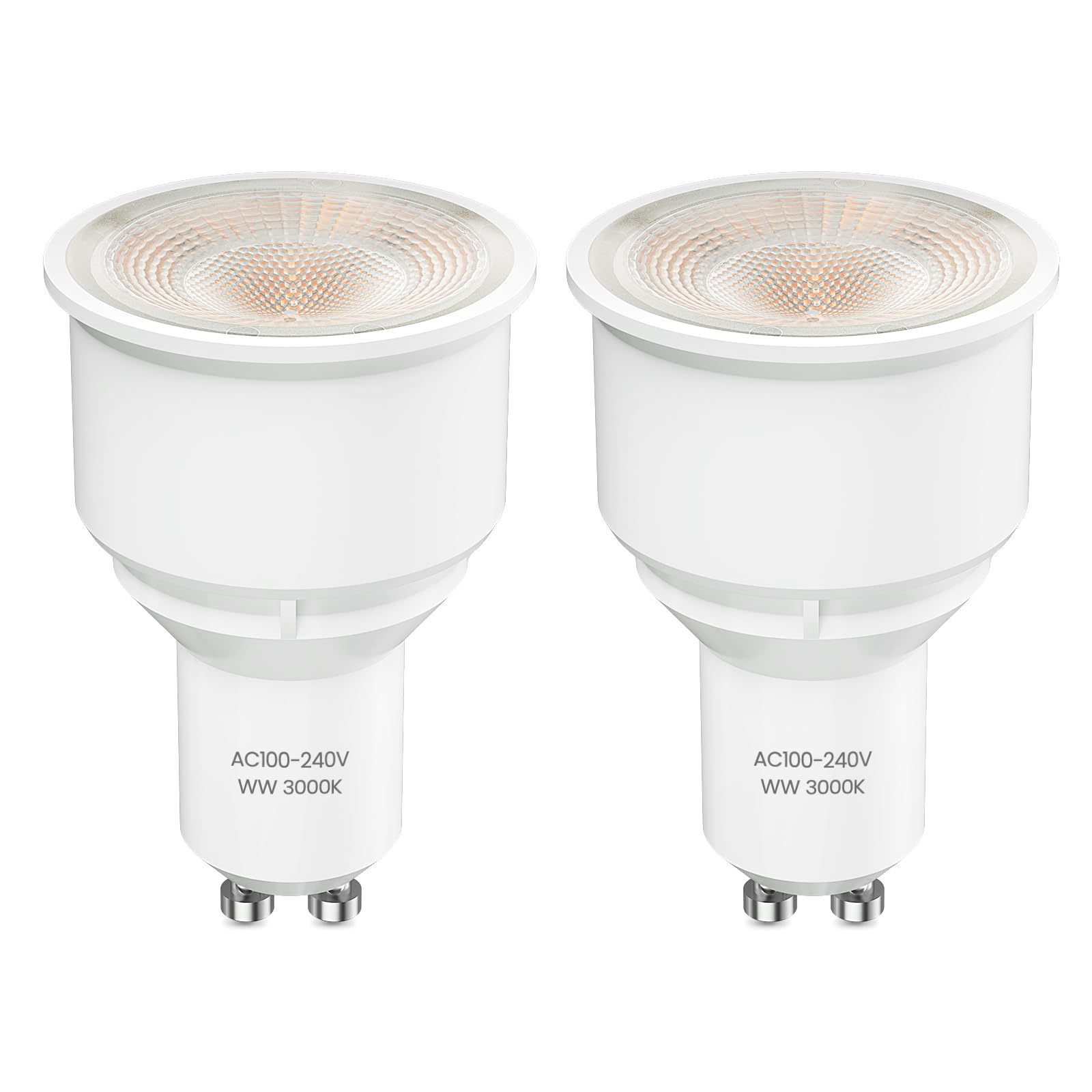 TobeBright 7W GU10 Long Neck LED Bulbs Non-dimmable Warm White 3000K, GU10 Long Neck LED Bulbs 75mm Long Barrel Reflector Bulbs for Living Room Kitchen Office Corridor, 2-Pack