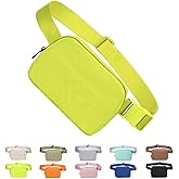 Tapp Collections Unisex Mini Crossbody Belt Bag with Adjustable Strap Small Waist Pouch for Workout Running Traveling Hiking - Neon Green
