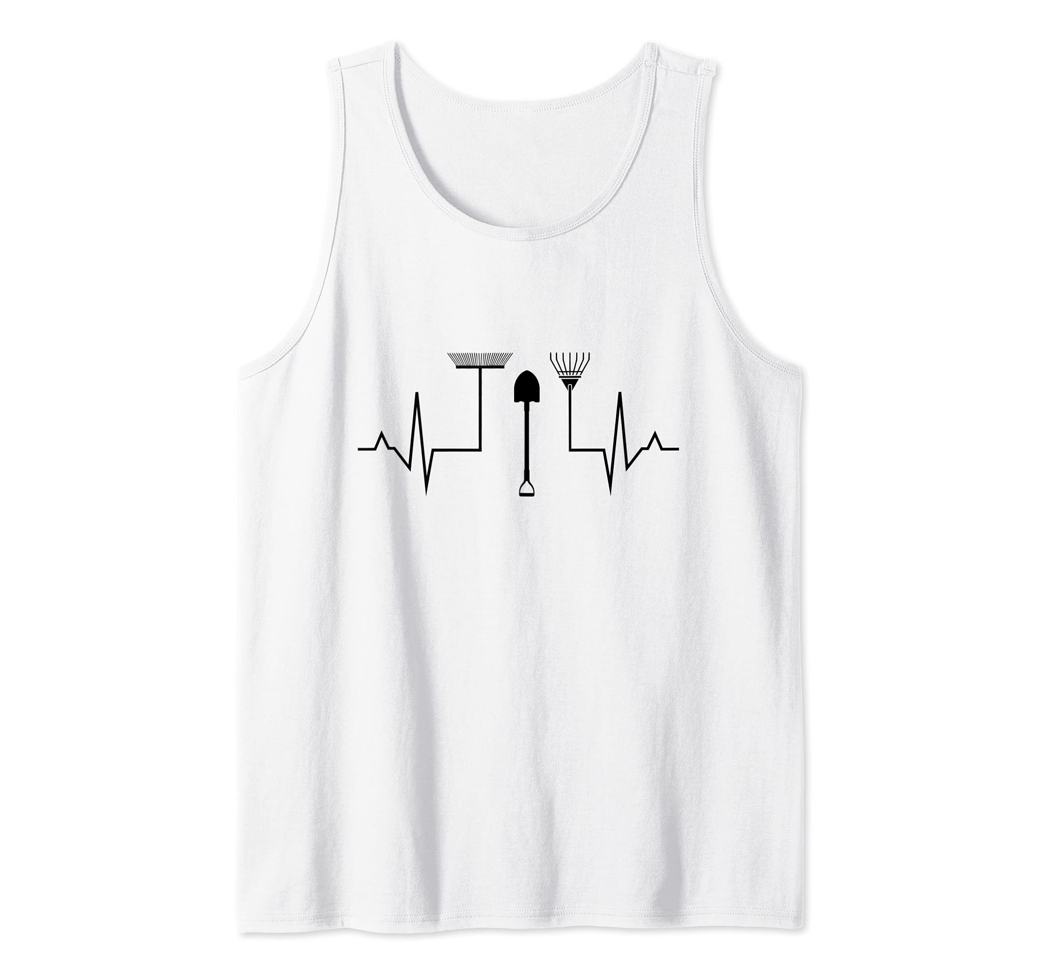 garden heartbeat ECG garden tool gardener allotment garden Tank Top