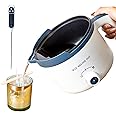 Ksedcon Wax Melter for Candle Making with Thermometer, Electric Double Melting Pitcher with Spout, Double Candle Making Crock Set with Measurements