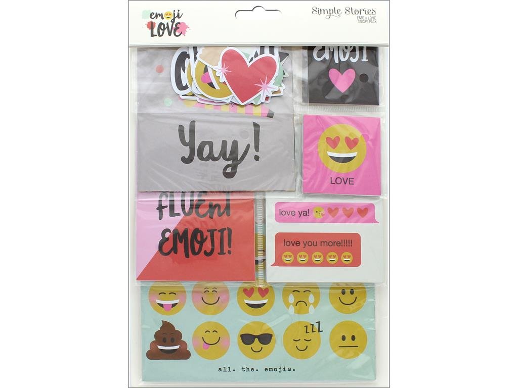 Simple Stories Emoji Love SN@P Pack, Paper, Multi-Colour, 25.4 x 17 x 1 cm