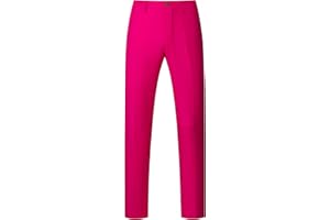 UNINUKOO Mens Dress Pants Slim Fit Solid Color Skinny Trousers Classic Business Casual Wedding Suit Pants