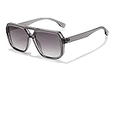FEISEDY Retro 70s Aviator Sunglasses for Women Men, Oversized Vintage Square Shades, UV400 Sun Glasses B0267