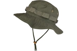 Armycrew Ripstop Tear Resistant Cotton Jungle Boonie Cap with Chin Strap