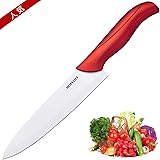 【2019最新型】包丁 セラミック セラミックナイフ シェフナイフ 牛刀 三徳包丁 料理包丁 文化包丁 万能包丁 野菜 魚 果物 肉 寿司 ジルコニアナノメートル 超軽量 錆びない 切れ味抜群 抗菌 清潔 抗酸化加工 業務用 家庭用 食器洗い乾燥機対応 誕生日 プレゼント 母の日 敬老の日 ギフト (ホワイト)