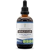 Secrets of the Tribe Devil's Club Tincture Alcohol-Free Liquid Extract, Wildcrafted Devil's Club (Oplopanax horridus) Dried Root (4 FL OZ)