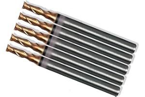 Jarrow Tool Square End Carbide Mill Set (Pack of 5) - 1/16 End Mill for Alloy Steels/Hardened Metals – 2 Flute TiAlN Coated Square Nose Milling Set for CNC Machine Milling Tools