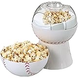 Hot Air Popcorn Popper Maker Electric Pop Corn Maker with Ultra Fun Trophy Style Popcorn Machine Happy Maker (White)
