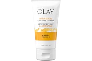 Olay Brightening Vitamin C Face Cleanser, Brightening Face Wash for Dull Skin with Vitamin C and Gentle Exfoliating Crystals,