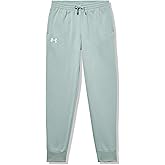Under Armour Boys Rival Fleece Joggers, (348) Silica Green / / White, X-Large