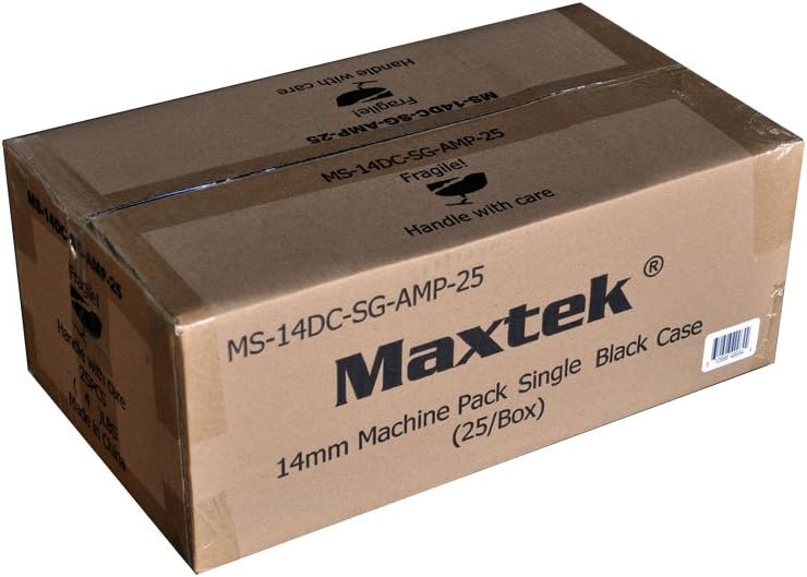 Maxtek Standard 14mm Black Single Disc DVD Cases with Outer Clear Sleeve (25 Pack): Home Audio & Theater