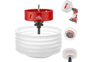 4-1/4 Inch Hole Saw for Recessed Lighting with Dust Bowl | Bi-Metal Hole Saw for Wood, Metal, and Drywall Cutting