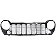 Garage-Pro Grille Assembly Compatible with 2005-2007 Jeep Liberty Painted Black Shell with Painted Gray Insert